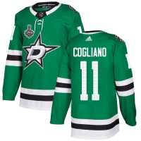 Adidas Dallas Stars #11 Andrew Cogliano Green Home Authentic Youth 2020 Stanley Cup Final Stitched NHL Jersey
