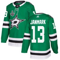 Adidas Dallas Stars #13 Mattias Janmark Green Home Authentic Youth 2020 Stanley Cup Final Stitched NHL Jersey
