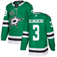 Adidas Dallas Stars #3 John Klingberg Green Home Authentic Youth 2020 Stanley Cup Final Stitched NHL Jersey