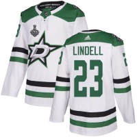 Adidas Dallas Stars #23 Esa Lindell White Road Authentic Youth 2020 Stanley Cup Final Stitched NHL Jersey