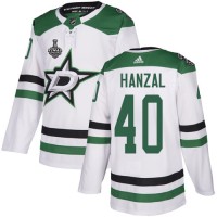 Adidas Dallas Stars #40 Martin Hanzal White Road Authentic Youth 2020 Stanley Cup Final Stitched NHL Jersey