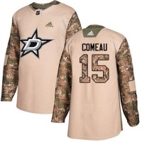 Adidas Dallas Stars #15 Blake Comeau Camo Authentic 2017 Veterans Day Youth Stitched NHL Jersey