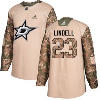 Adidas Dallas Stars #23 Esa Lindell Camo Authentic 2017 Veterans Day Youth Stitched NHL Jersey