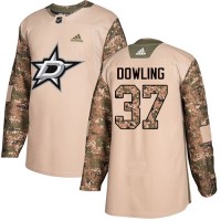 Adidas Dallas Stars #37 Justin Dowling Camo Authentic 2017 Veterans Day Youth Stitched NHL Jersey