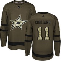 Adidas Dallas Stars #11 Andrew Cogliano Green Salute to Service Youth Stitched NHL Jersey