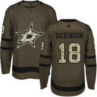Adidas Dallas Stars #18 Jason Dickinson Green Salute to Service Youth Stitched NHL Jersey
