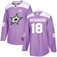 Adidas Dallas Stars #18 Jason Dickinson Purple Authentic Fights Cancer Youth Stitched NHL Jersey