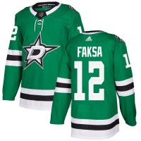 Adidas Dallas Stars #12 Radek Faksa Green Home Authentic Youth Stitched NHL Jersey