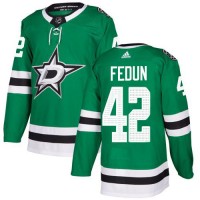 Adidas Dallas Stars #42 Taylor Fedun Green Home Authentic Youth Stitched NHL Jersey