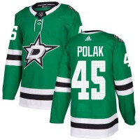 Adidas Dallas Stars #45 Roman Polak Green Home Authentic Youth Stitched NHL Jersey