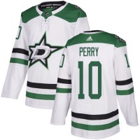 Adidas Dallas Stars #10 Corey Perry White Road Authentic Youth Stitched NHL Jersey