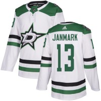 Adidas Dallas Stars #13 Mattias Janmark White Road Authentic Youth Stitched NHL Jersey