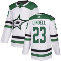 Adidas Dallas Stars #23 Esa Lindell White Road Authentic Youth Stitched NHL Jersey