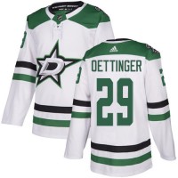 Adidas Dallas Stars #29 Jake Oettinger White Road Authentic Youth Stitched NHL Jersey