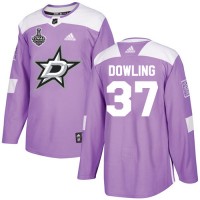 Adidas Dallas Stars #37 Justin Dowling Purple Authentic Fights Cancer Youth 2020 Stanley Cup Final Stitched NHL Jersey