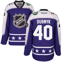 Minnesota Wild #40 Devan Dubnyk Purple 2017 All-Star Central Division Stitched Youth NHL Jersey