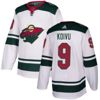 Adidas Minnesota Wild #9 Mikko Koivu White Road Authentic Stitched Youth NHL Jersey
