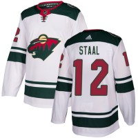 Adidas Minnesota Wild #12 Eric Staal White Road Authentic Stitched Youth NHL Jersey