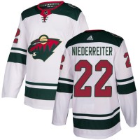 Adidas Minnesota Wild #22 Nino Niederreiter White Road Authentic Stitched Youth NHL Jersey