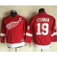 Detroit Red Wings #19 Steve Yzerman Red CCM Throwback Stitched Youth NHL Jersey