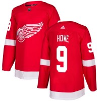 Adidas Detroit Red Wings #9 Gordie Howe Red Home Authentic Stitched Youth NHL Jersey