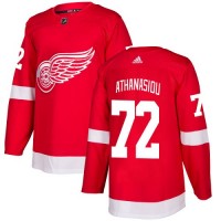 Adidas Detroit Red Wings #72 Andreas Athanasiou Red Home Authentic Stitched Youth NHL Jersey