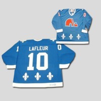Quebec Nordiques #10 Guy Lafleur Stitched CCM Throwback Blue NHL Jersey