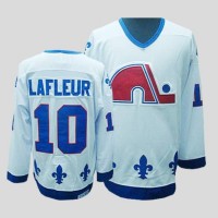 Quebec Nordiques #10 Guy Lafleur Stitched CCM Throwback White NHL Jersey