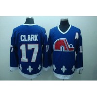 Quebec Nordiques #17 Wendel Clark Stitched CCM Throwback Blue NHL Jersey