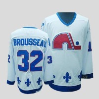 Quebec Nordiques #32 Paul Brousseau Stitched CCM Throwback White NHL Jersey