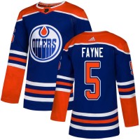 Adidas Edmonton Oilers #5 Mark Fayne Royal Blue Alternate Authentic Stitched NHL Jersey
