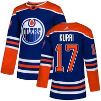 Adidas Edmonton Oilers #17 Jari Kurri Royal Blue Alternate Authentic Stitched NHL Jersey