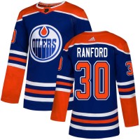 Adidas Edmonton Oilers #30 Bill Ranford Royal Blue Alternate Authentic Stitched NHL Jersey