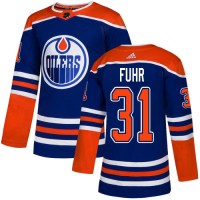 Adidas Edmonton Oilers #31 Grant Fuhr Royal Blue Alternate Authentic Stitched NHL Jersey