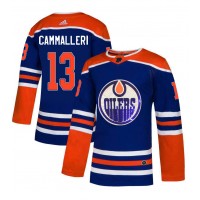 Adidas Edmonton Oilers #13 Michael Cammalleri Royal Blue Sequin Embroidery Fashion Stitched NHL Jersey