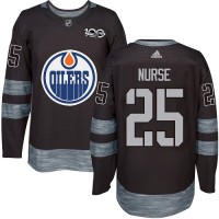 Adidas Edmonton Oilers #25 Darnell Nurse Black 1917-2017 100th Anniversary Stitched NHL Jersey