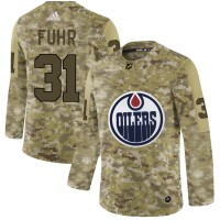 Adidas Edmonton Oilers #31 Grant Fuhr Camo Authentic Stitched NHL Jersey