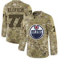 Adidas Edmonton Oilers #77 Oscar Klefbom Camo Authentic Stitched NHL Jersey