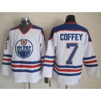 Edmonton Oilers #7 Paul Coffey White CCM Throwback Stitched NHL Jersey