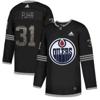 Adidas Edmonton Oilers #31 Grant Fuhr Black Authentic Classic Stitched NHL Jersey