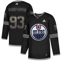 Adidas Edmonton Oilers #93 Ryan Nugent-Hopkins Black Authentic Classic Stitched NHL Jersey