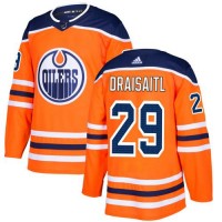 Adidas Edmonton Oilers #29 Leon Draisaitl Orange Home Authentic Stitched NHL Jersey