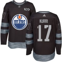 Adidas Edmonton Oilers #17 Jari Kurri Black 1917-2017 100th Anniversary Stitched NHL Jersey