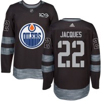 Adidas Edmonton Oilers #22 Jean-Francois Jacques Black 1917-2017 100th Anniversary Stitched NHL Jersey