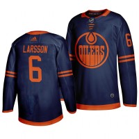 Edmonton Edmonton Oilers #6 Adam Larsson Blue 2019-20 Third Alternate Jersey