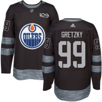 Adidas Edmonton Oilers #99 Wayne Gretzky Black 1917-2017 100th Anniversary Stitched NHL Jersey