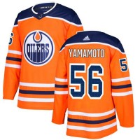 Adidas Edmonton Oilers #56 Kailer Yamamoto Orange Home Authentic Stitched NHL Jersey