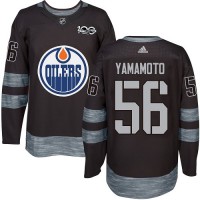 Adidas Edmonton Oilers #56 Kailer Yamamoto Black 1917-2017 100th Anniversary Stitched NHL Jersey
