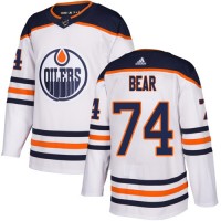 Adidas Edmonton Oilers #74 Ethan Bear White Road Authentic Stitched NHL Jersey