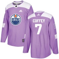 Adidas Edmonton Oilers #7 Paul Coffey Purple Authentic Fights Cancer Stitched NHL Jersey
